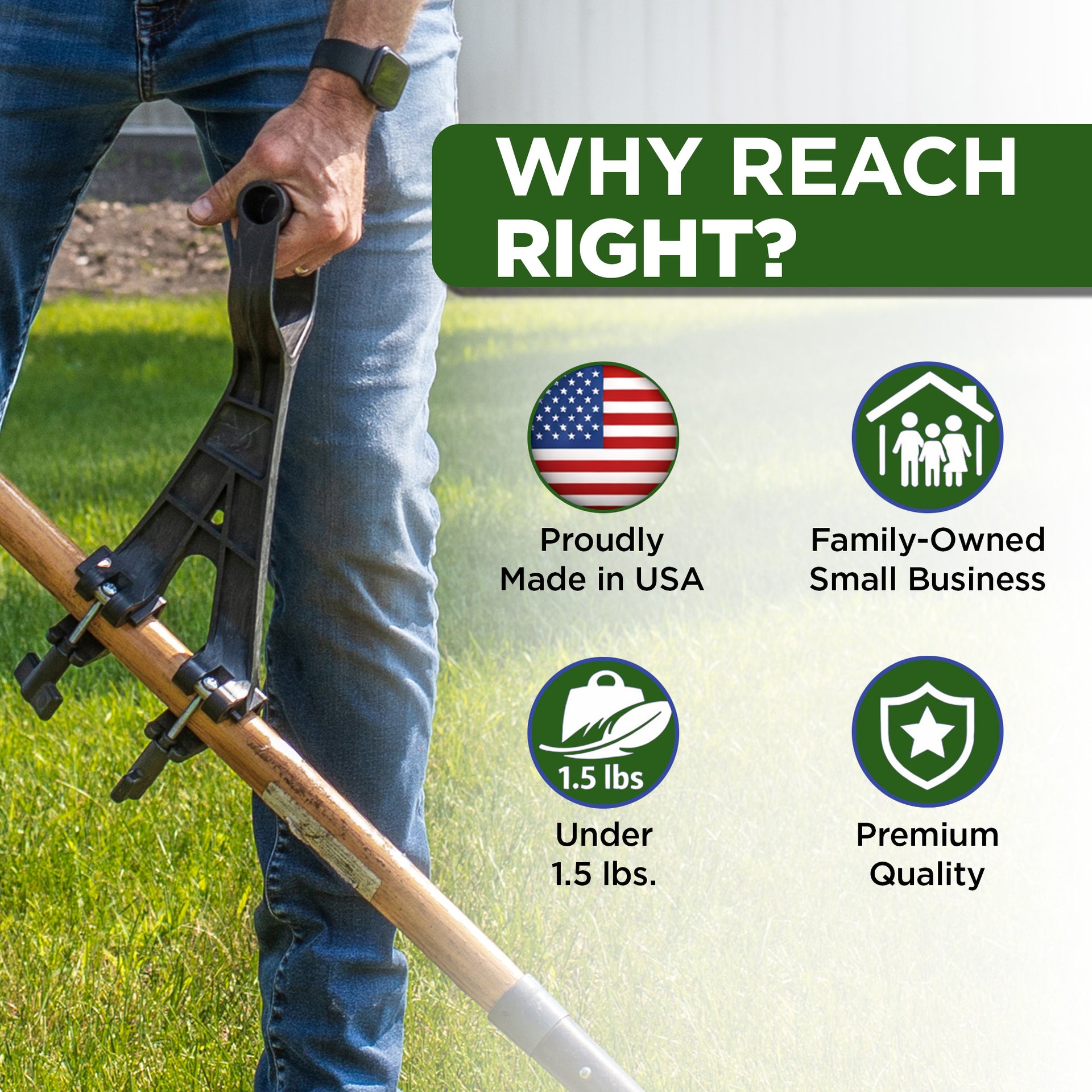 Reach Right Handle - Ergonomic Handle Attachment – Reach Right USA