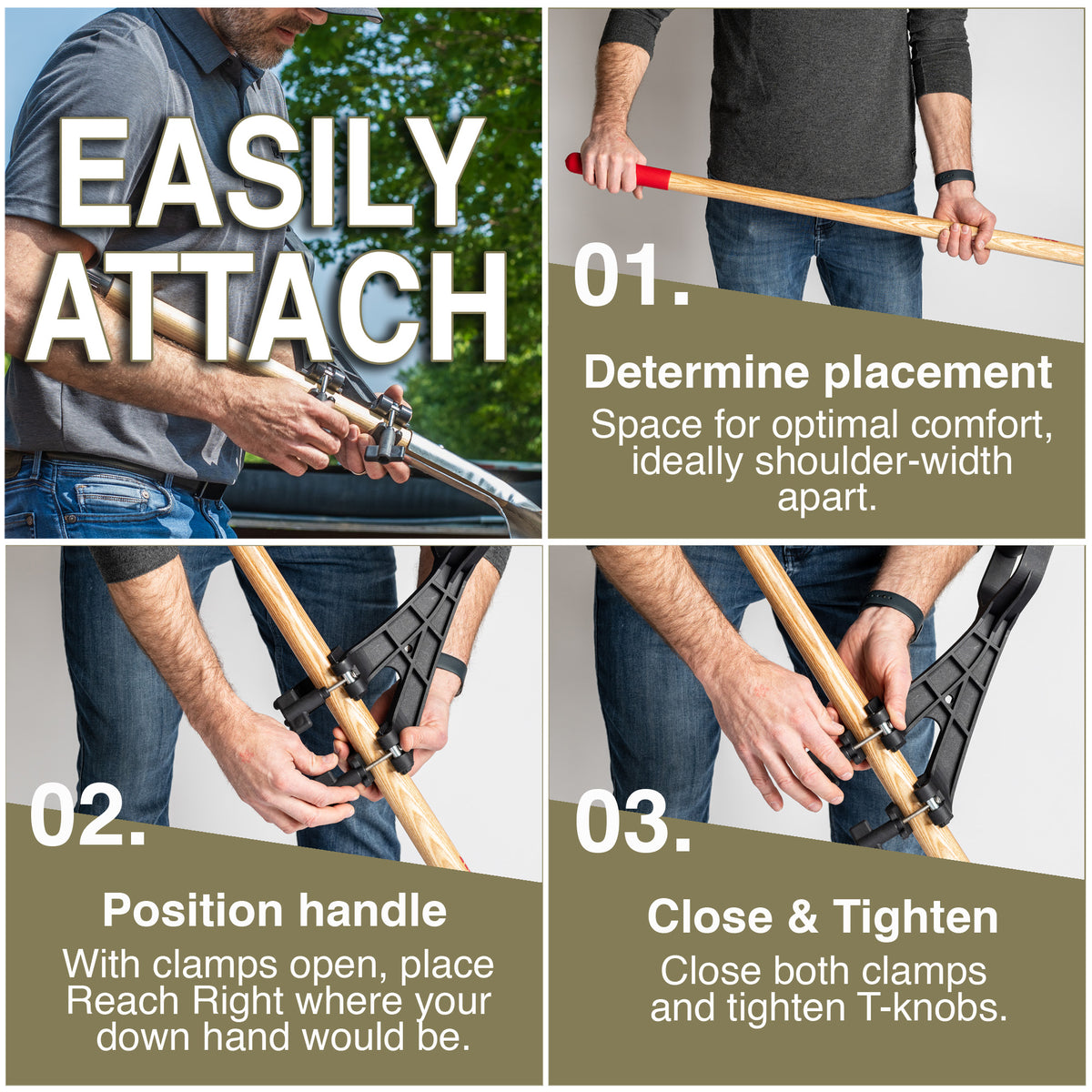 Reach Right Handle - Ergonomic Handle Attachment – Reach Right USA